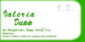 valeria dupp business card
